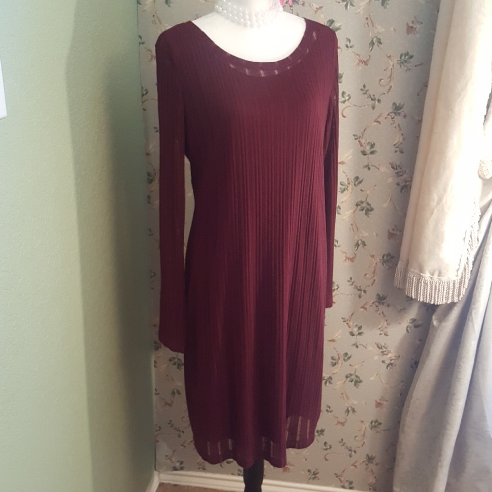 Burgundy dress